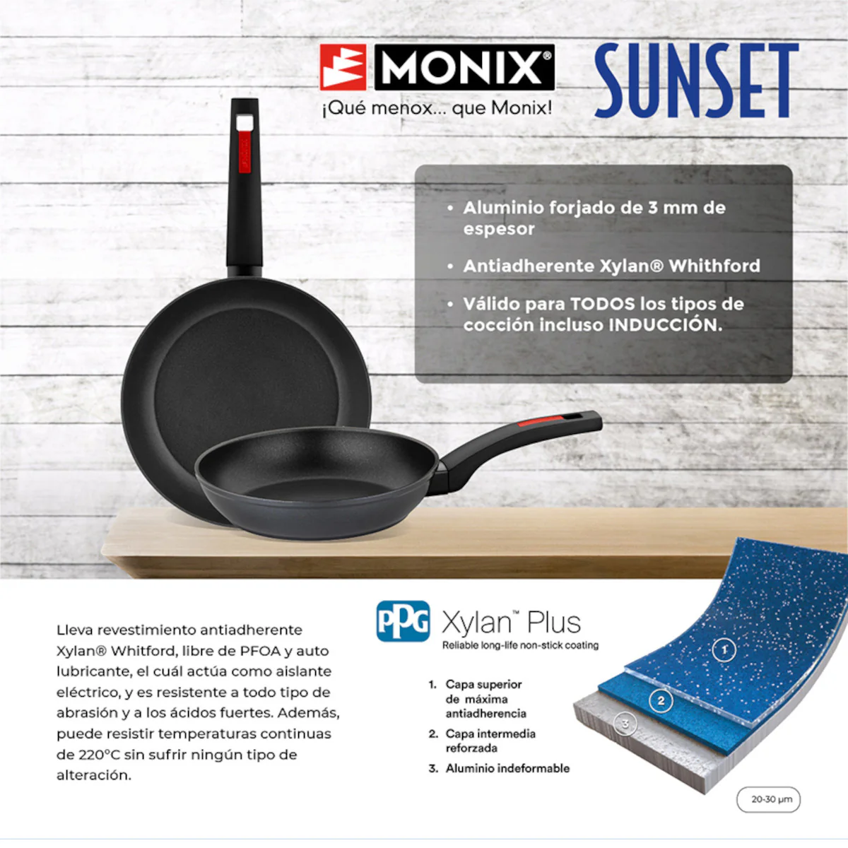 Set de 3 sartenes Sunset 18, 22 y 26 cm - Image 2