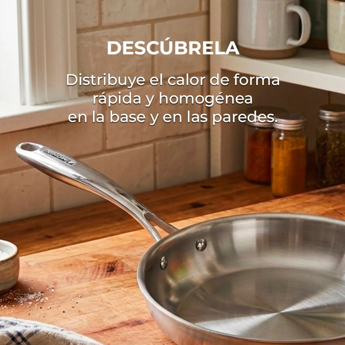Sartén de acero inoxidable triply sin antiadherente Planet Inox - Image 5